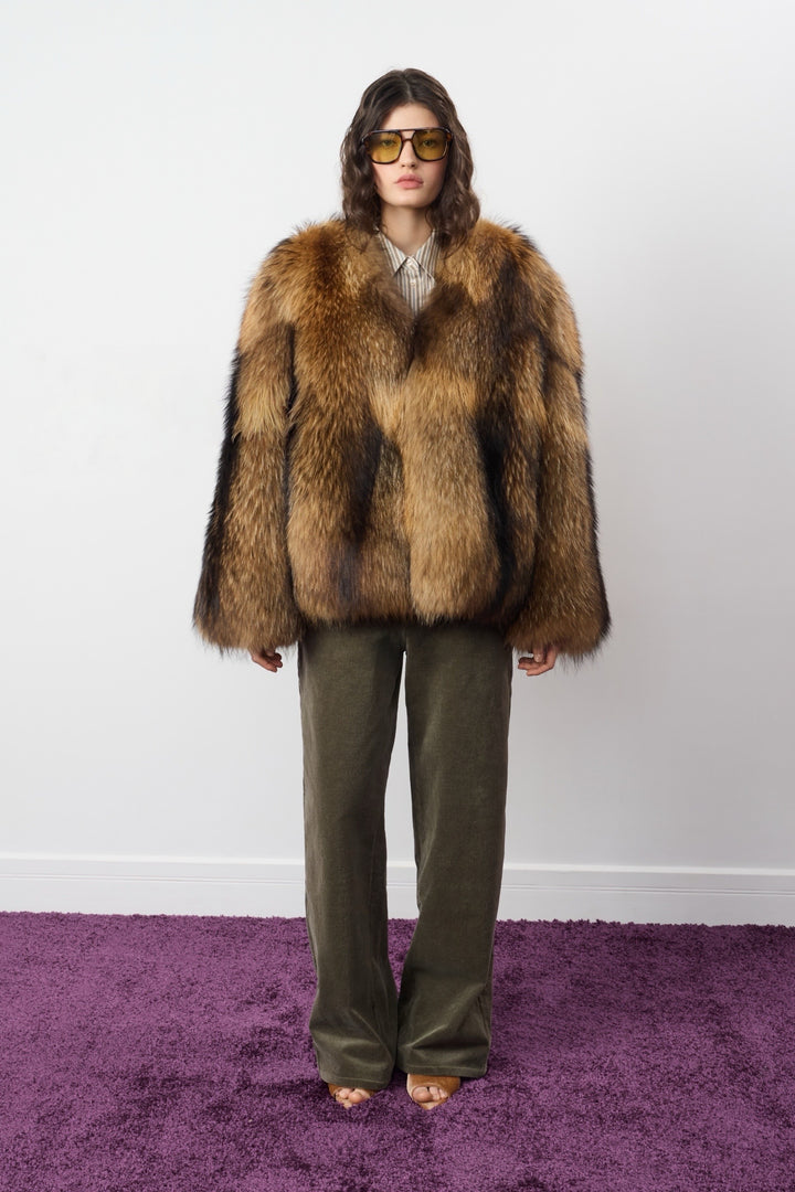 Pia Raccoon Coat