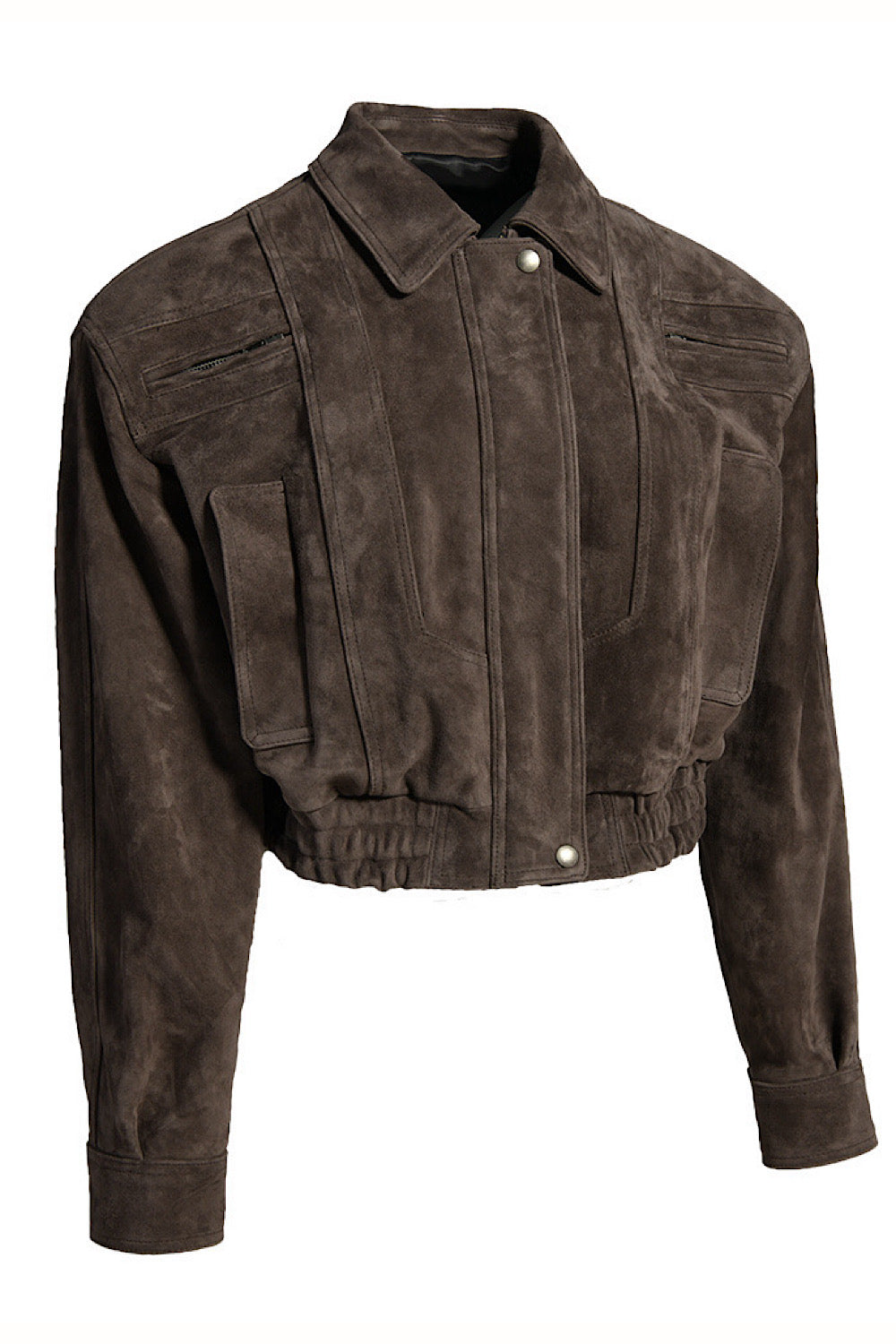 Sereline Wildlederjacke Trüffel