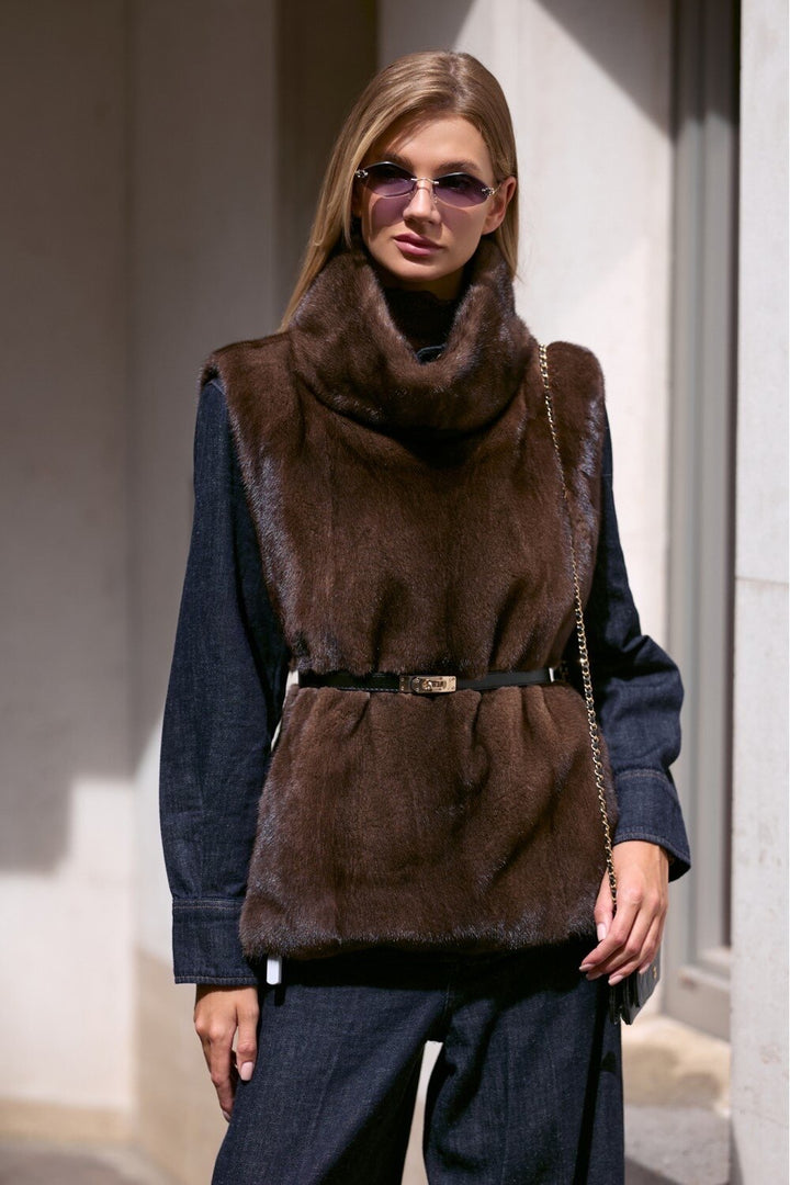 Charlotte Mink Weste Fauge