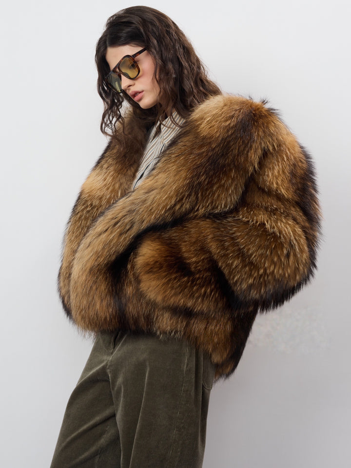 Pia Raccoon Coat