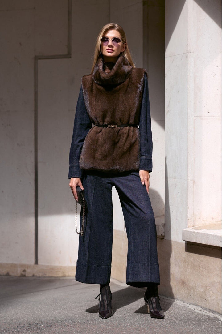 Charlotte Mink Weste Fauge