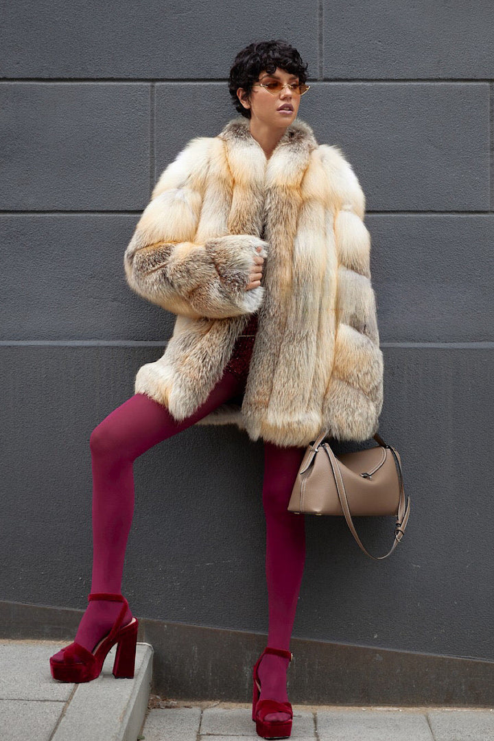 ERINA Fuchspelzmantel